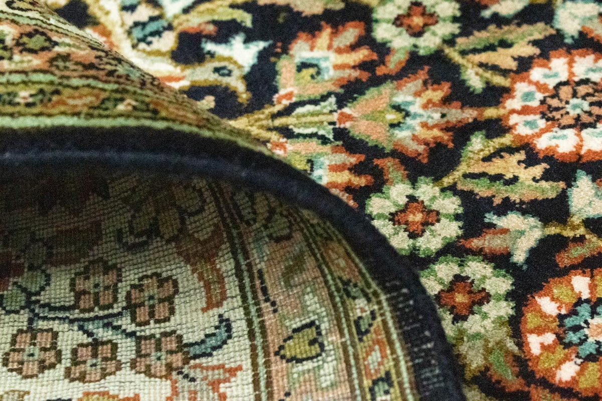 Zijden tapijt - Kashmir Silk - 156 x 95 cm - blauw