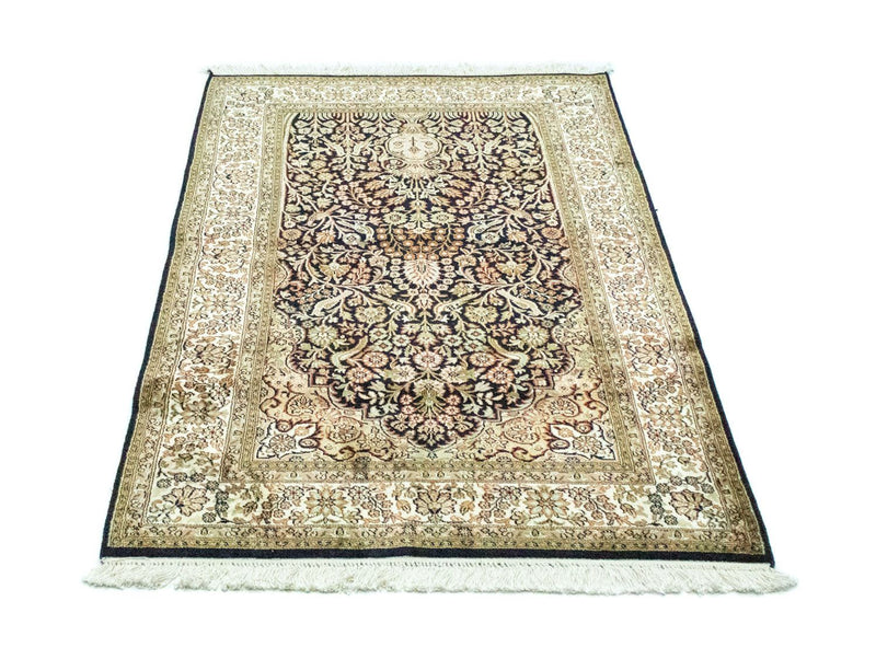 Zijden tapijt - Kashmir Silk - 156 x 95 cm - blauw