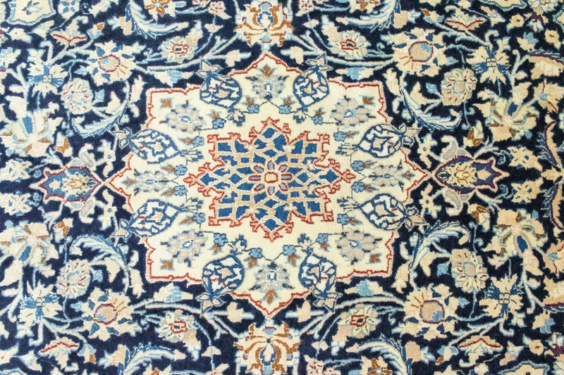 Perzisch tapijt - Nain - Koninklijk - 227 x 138 cm - donkerblauw