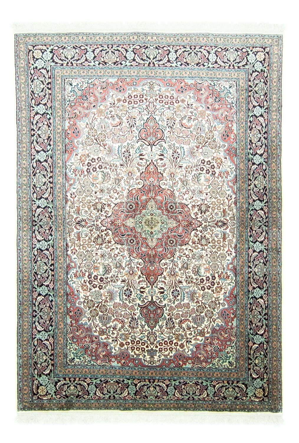 Zijden tapijt - Kashmir Silk - 218 x 153 cm - beige