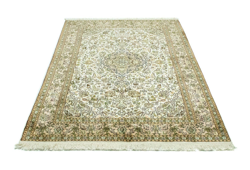 Zijden tapijt - Kashmir Silk - 183 x 125 cm - beige