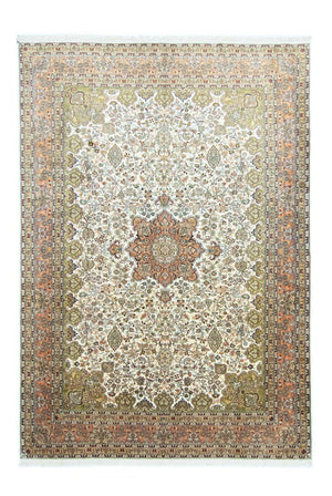Zijden tapijt - Kashmir Silk - 308 x 217 cm - beige
