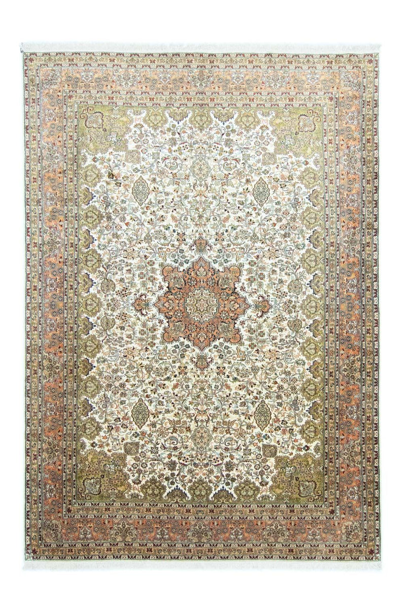 Zijden tapijt - Kashmir Silk - 308 x 217 cm - beige