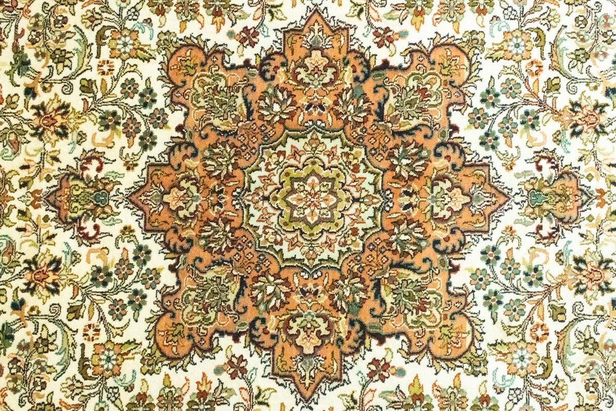 Zijden tapijt - Kashmir Silk - 308 x 217 cm - beige