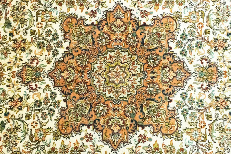 Zijden tapijt - Kashmir Silk - 308 x 217 cm - beige