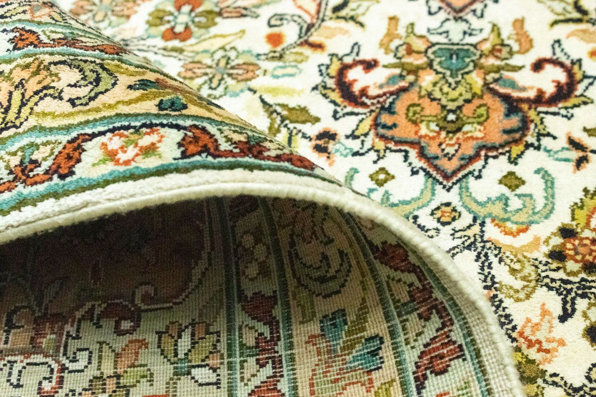 Zijden tapijt - Kashmir Silk - 308 x 217 cm - beige