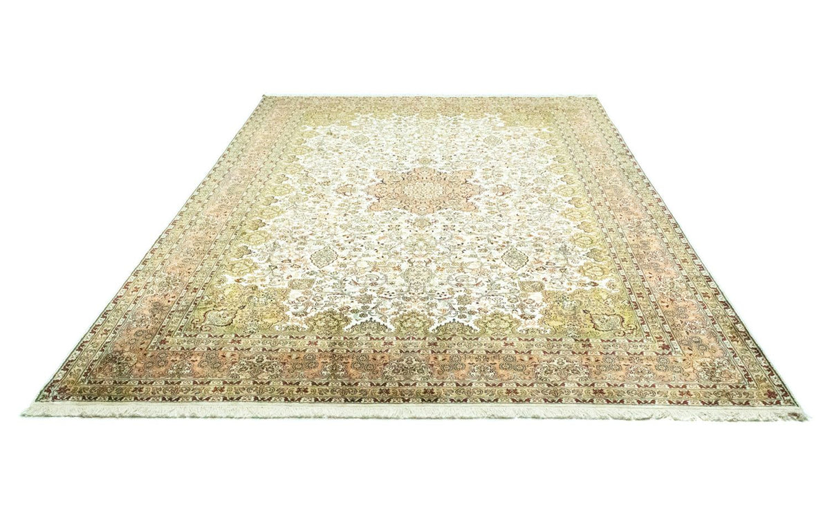 Zijden tapijt - Kashmir Silk - 308 x 217 cm - beige