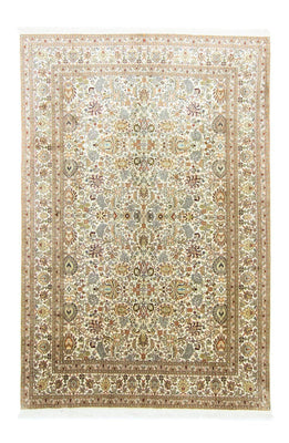 Zijden tapijt - Kashmir Silk - 274 x 184 cm - beige