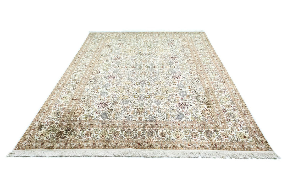 Zijden tapijt - Kashmir Silk - 274 x 184 cm - beige