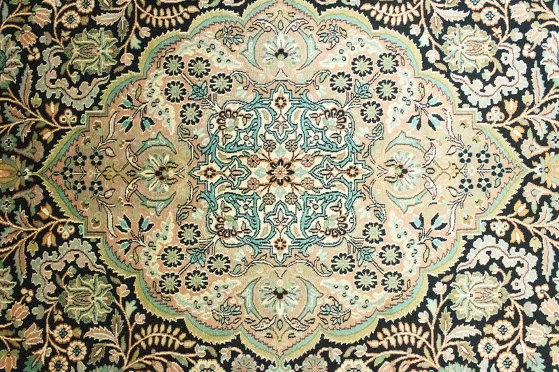 Zijden tapijt - Kashmir Silk - 311 x 213 cm - blauw