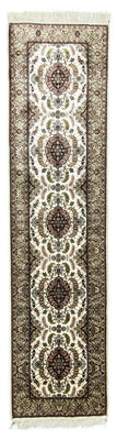 Loper Oosters tapijt - Hereke - 305 x 76 cm - beige