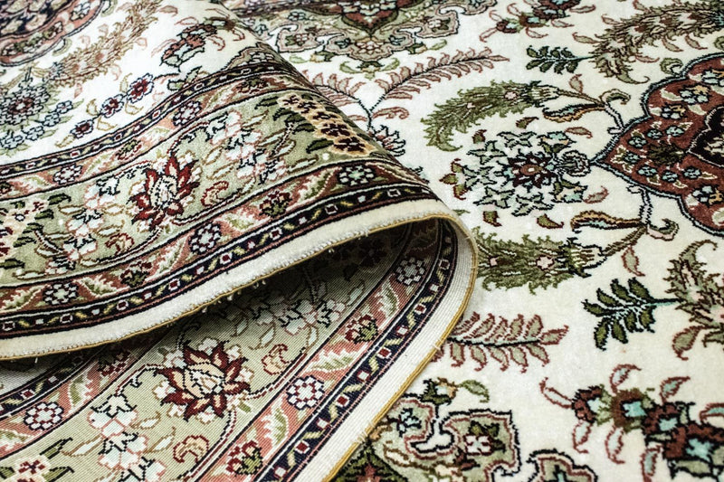 Loper Oosters tapijt - Hereke - 305 x 76 cm - beige