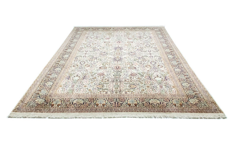 Zijden tapijt - Kashmir Silk - 316 x 211 cm - beige