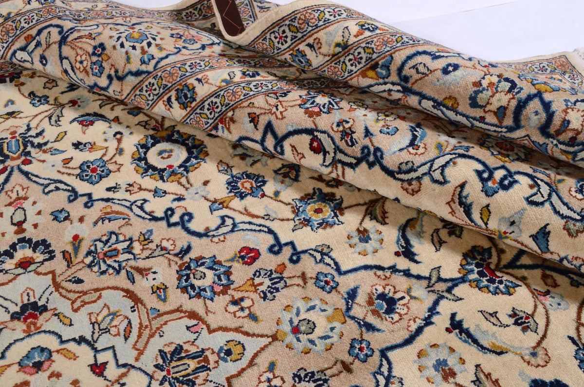 Perzisch tapijt - Keshan - 379 x 241 cm - beige