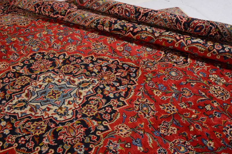 Perzisch tapijt - Keshan - 414 x 292 cm - rood