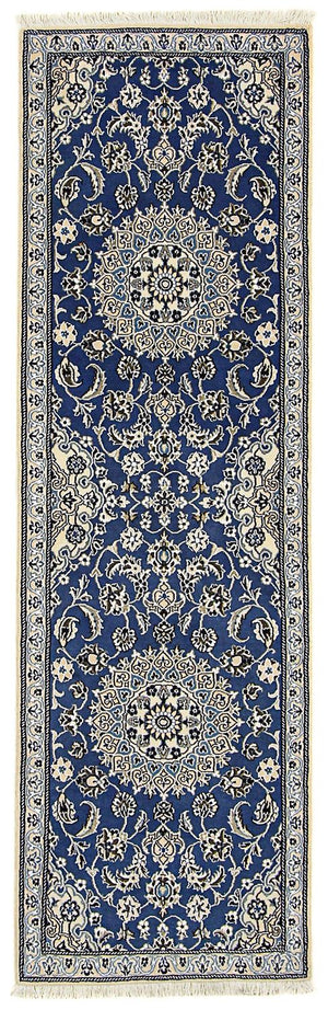 Loper Perzisch tapijt - Nain - Koninklijk - 200 x 60 cm - blauw