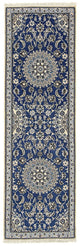 Loper Perzisch tapijt - Nain - Koninklijk - 200 x 60 cm - blauw