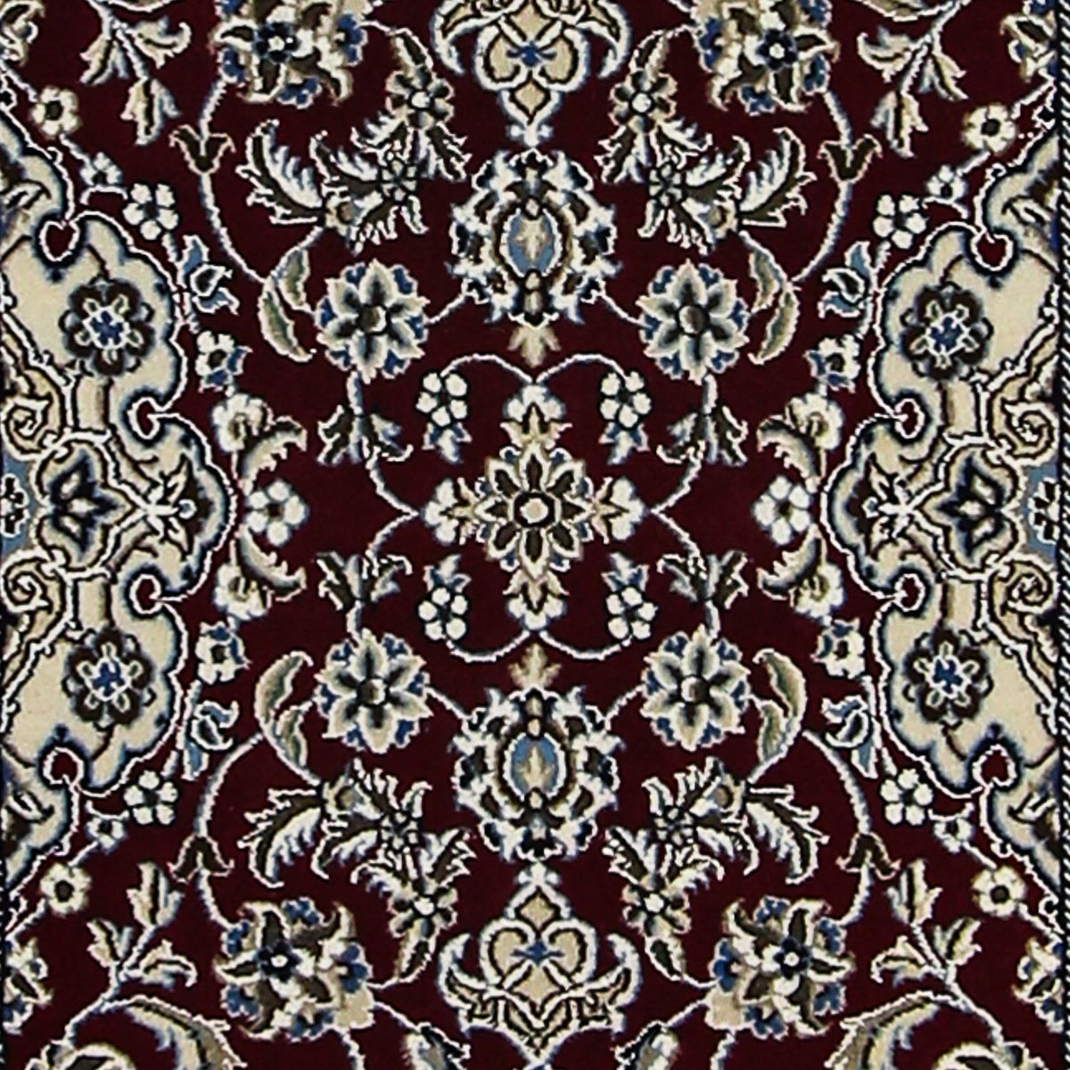 Loper Perzisch tapijt - Nain - Koninklijk - 197 x 62 cm - donkerblauw