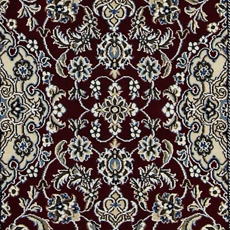 Loper Perzisch tapijt - Nain - Koninklijk - 197 x 62 cm - donkerblauw