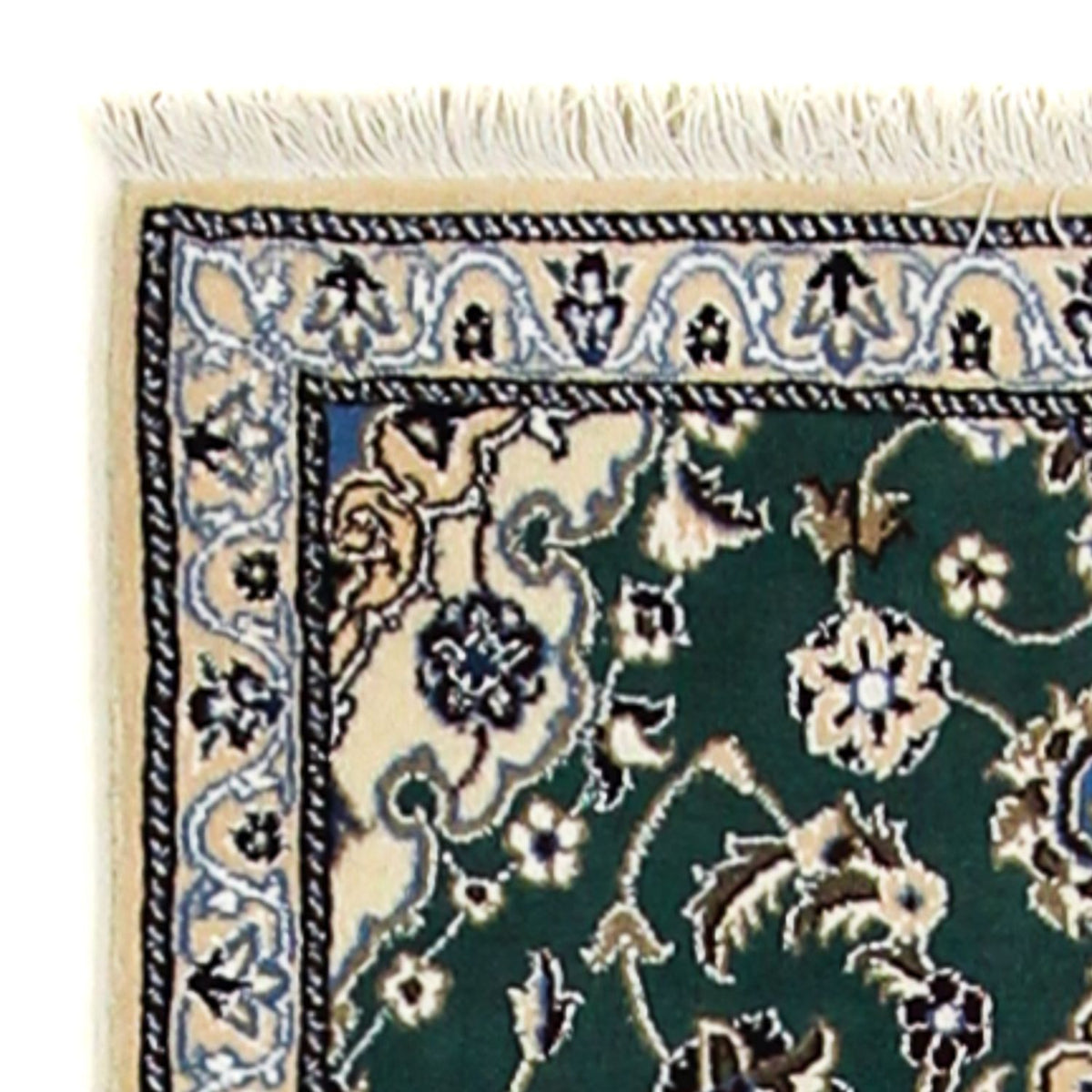 Loper Perzisch tapijt - Nain - Koninklijk - 200 x 60 cm - donkergroen