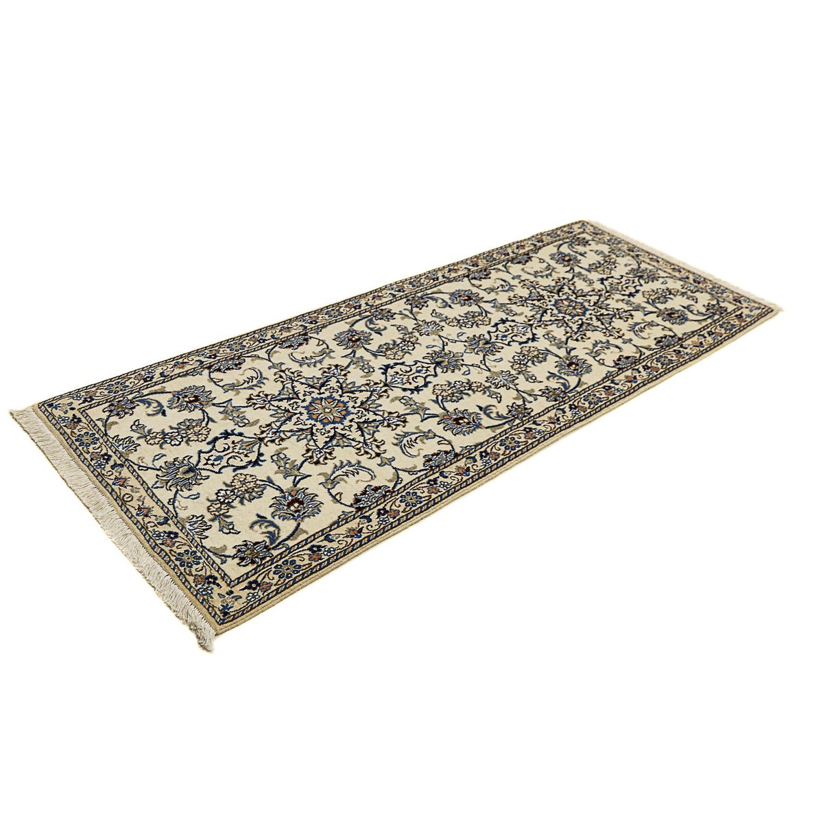 Loper Perzisch tapijt - Nain - Koninklijk - 198 x 80 cm - beige
