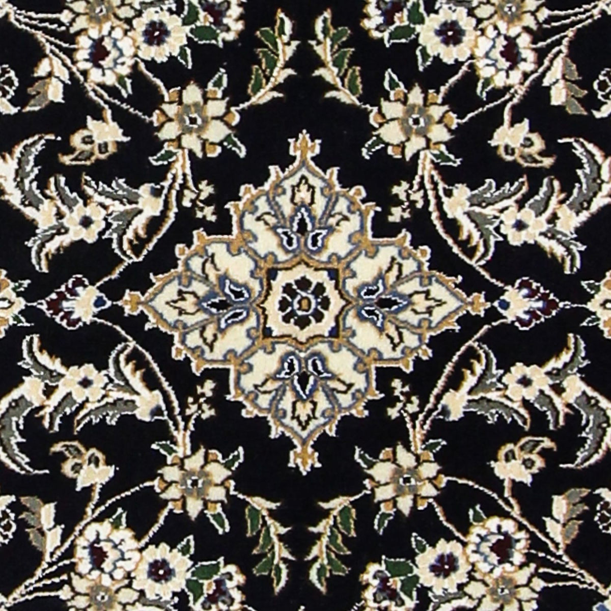 Loper Perzisch tapijt - Nain - Koninklijk - 195 x 84 cm - donkerblauw