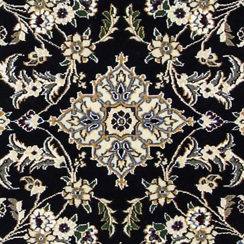 Loper Perzisch tapijt - Nain - Koninklijk - 195 x 84 cm - donkerblauw