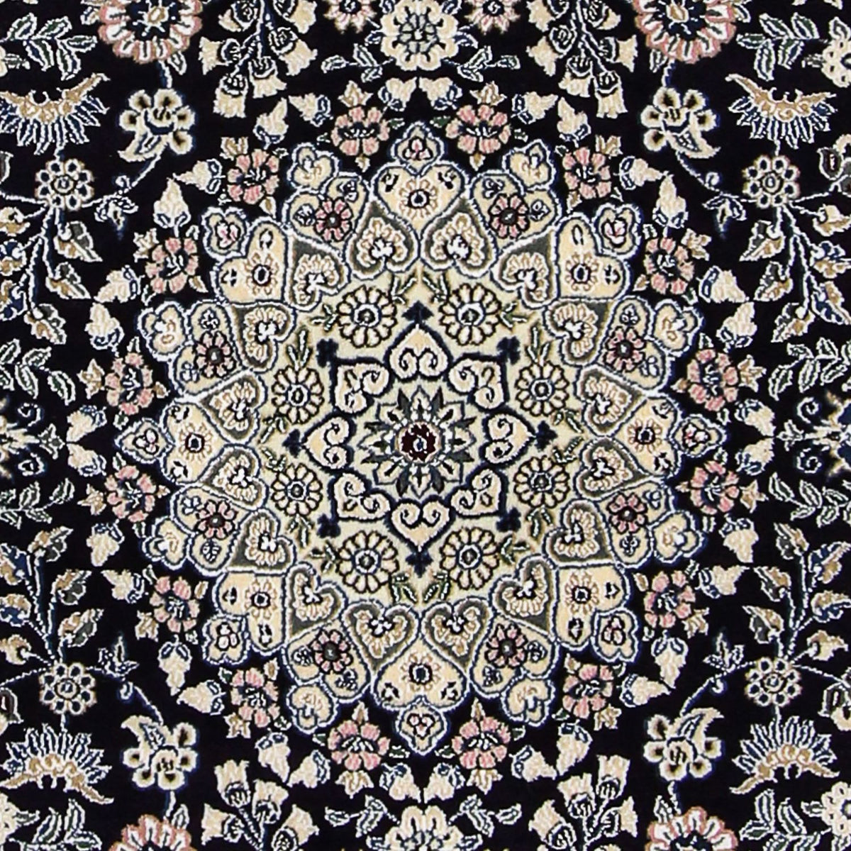 Perzisch tapijt - Nain - Koninklijk - 204 x 128 cm - donkerblauw