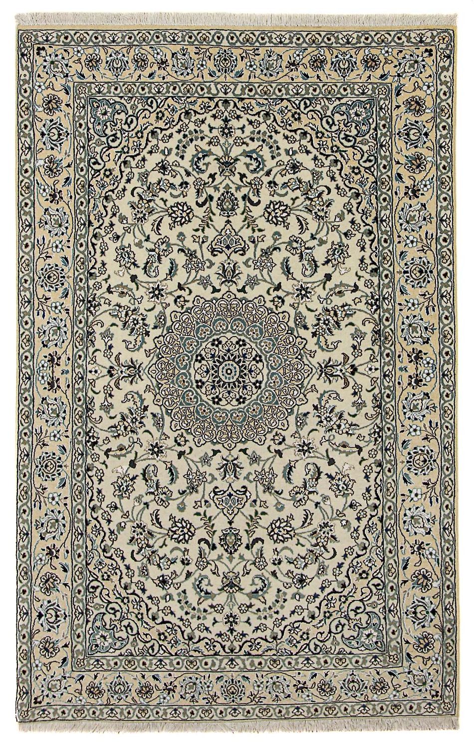 Perzisch tapijt - Nain - Koninklijk - 246 x 154 cm - beige