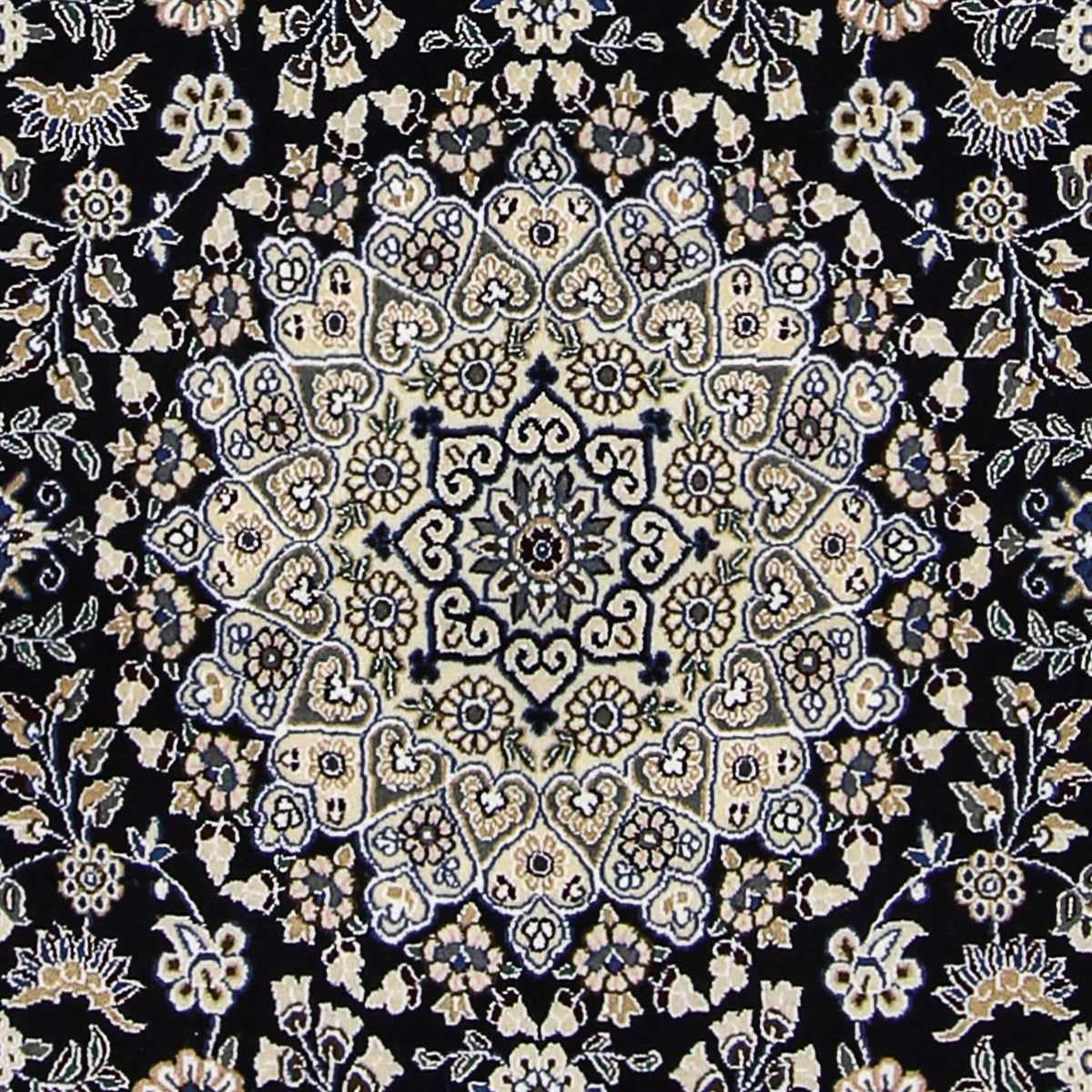 Perzisch tapijt - Nain - Koninklijk - 202 x 130 cm - donkerblauw