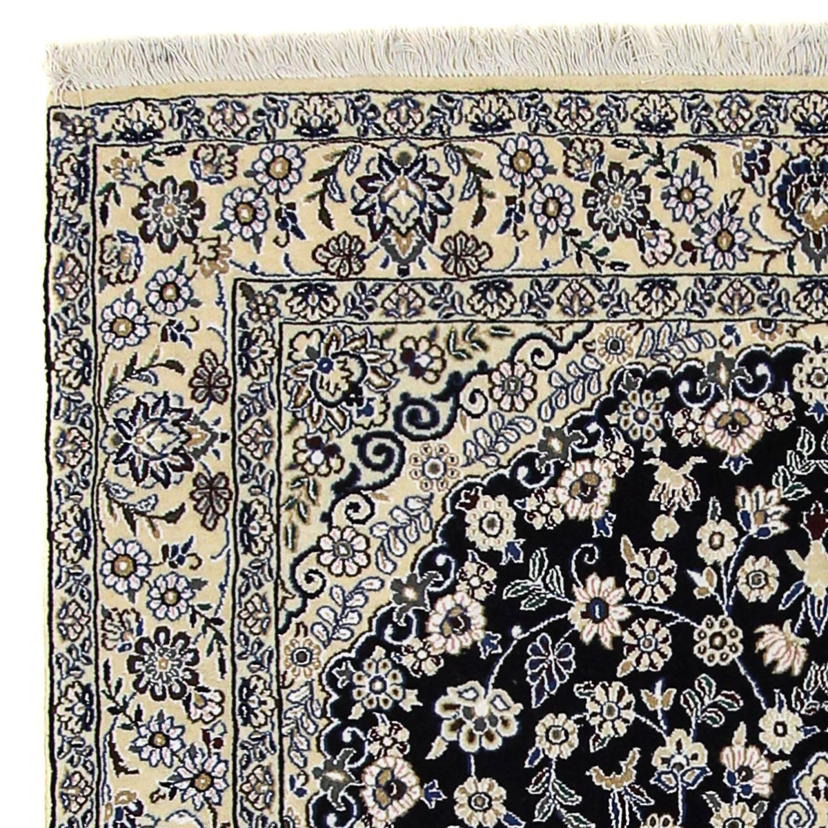 Perzisch tapijt - Nain - Koninklijk - 202 x 130 cm - donkerblauw