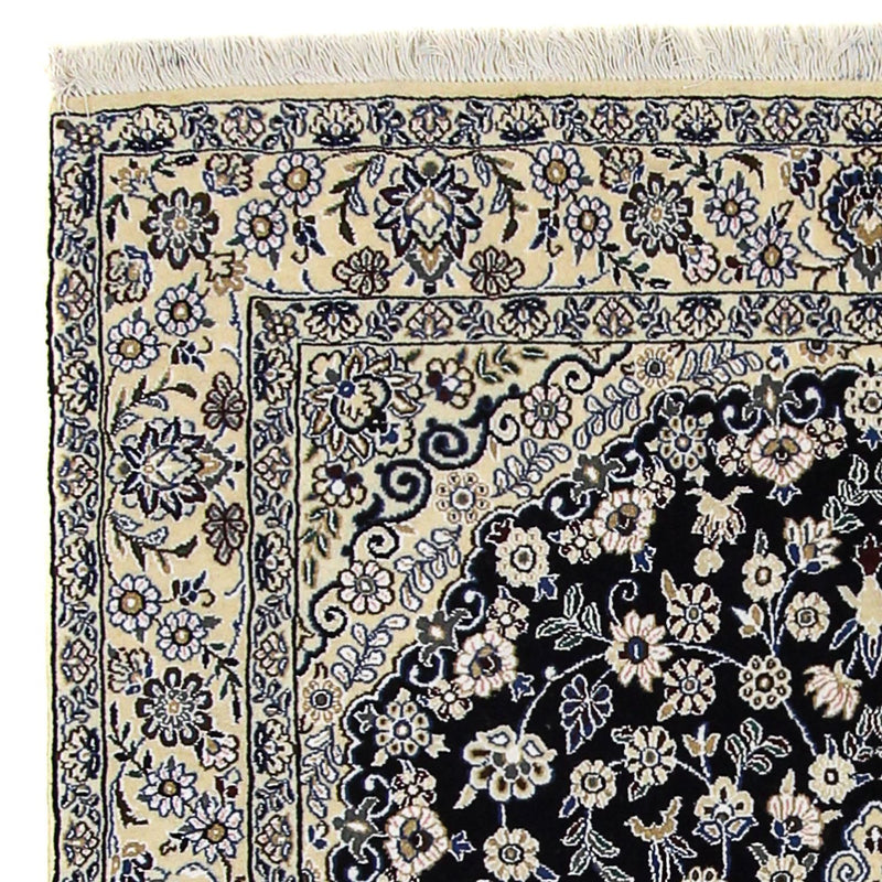 Perzisch tapijt - Nain - Koninklijk - 202 x 130 cm - donkerblauw