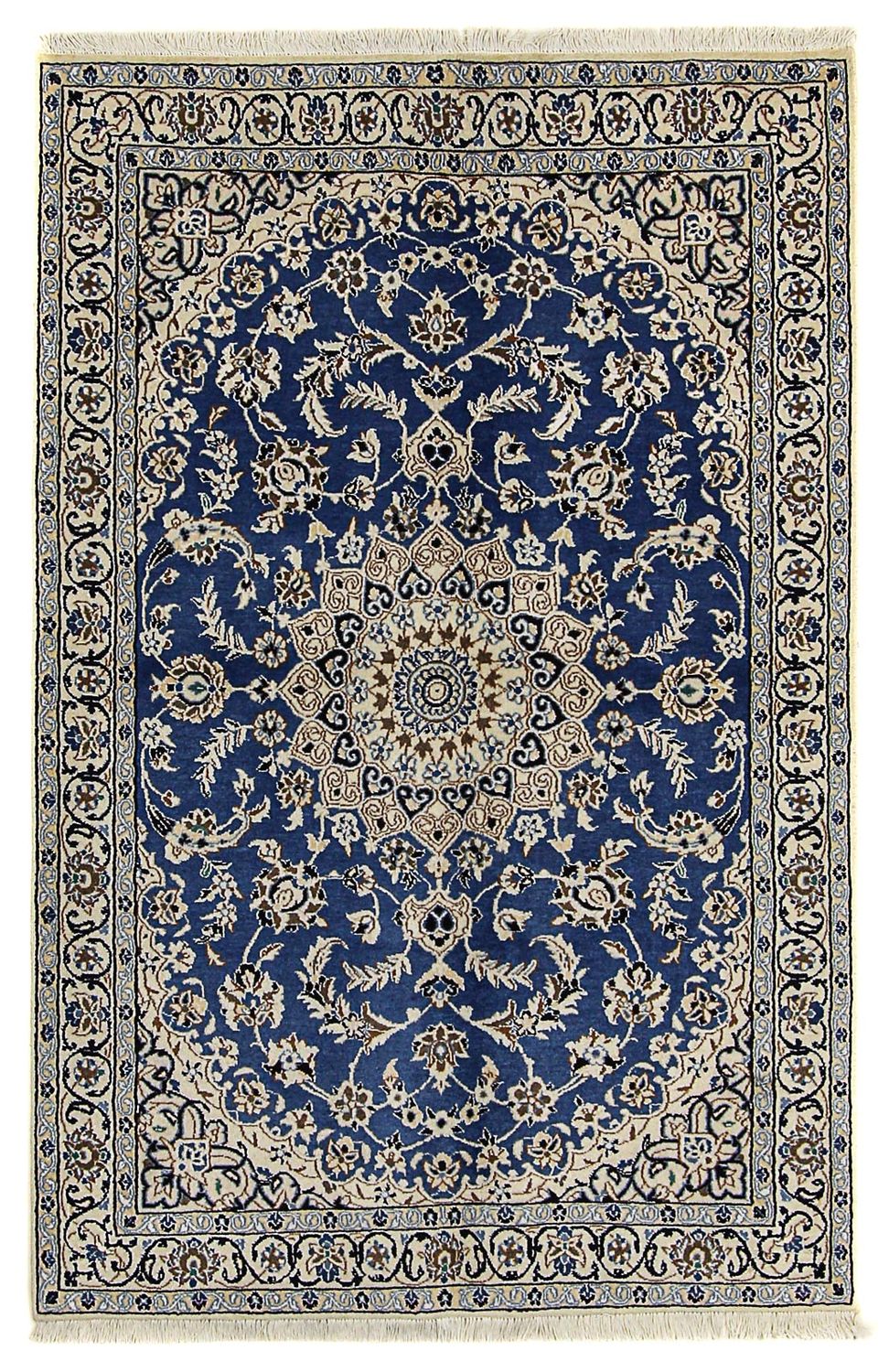 Perzisch tapijt - Nain - Koninklijk - 172 x 114 cm - blauw