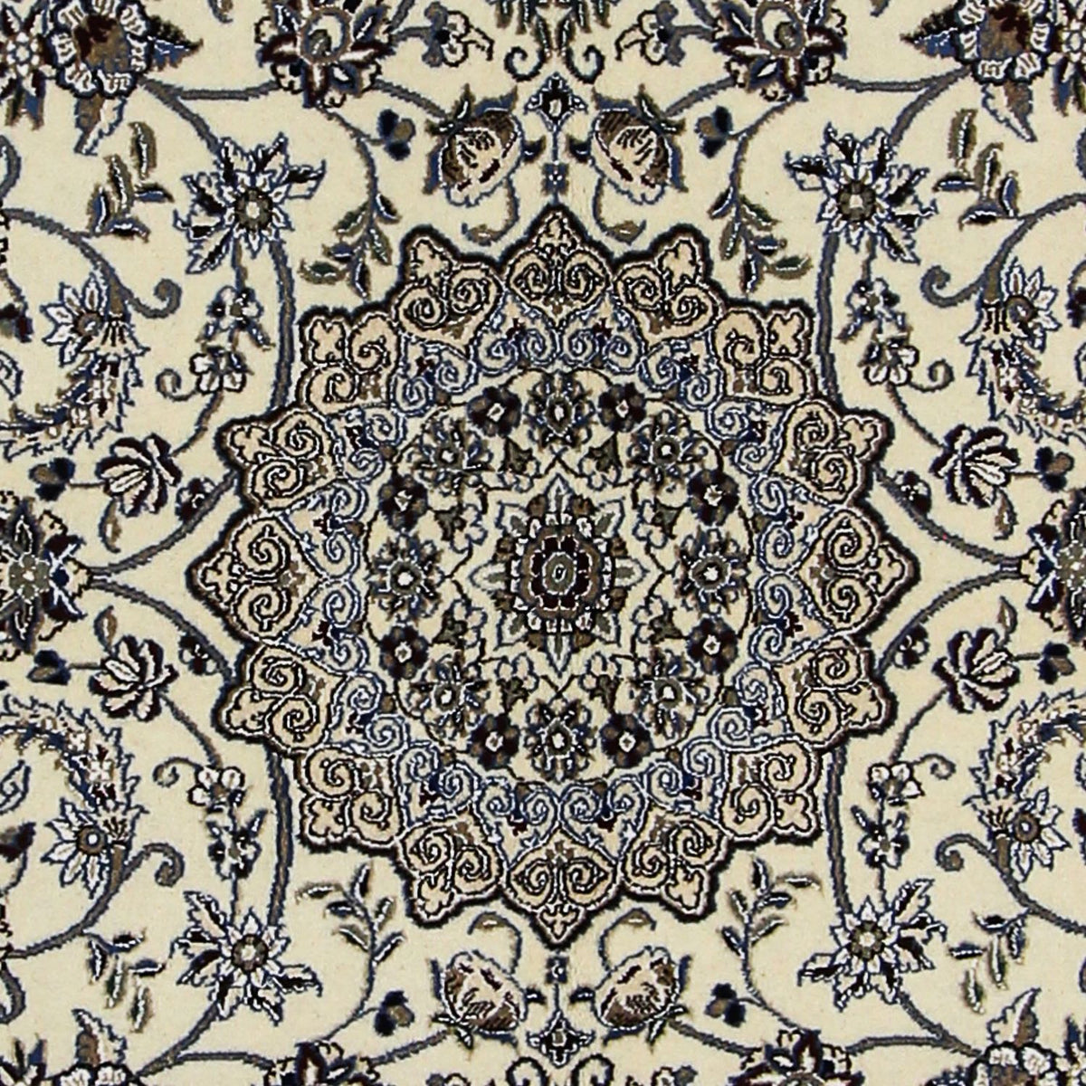 Perzisch tapijt - Nain - Koninklijk - 206 x 130 cm - beige