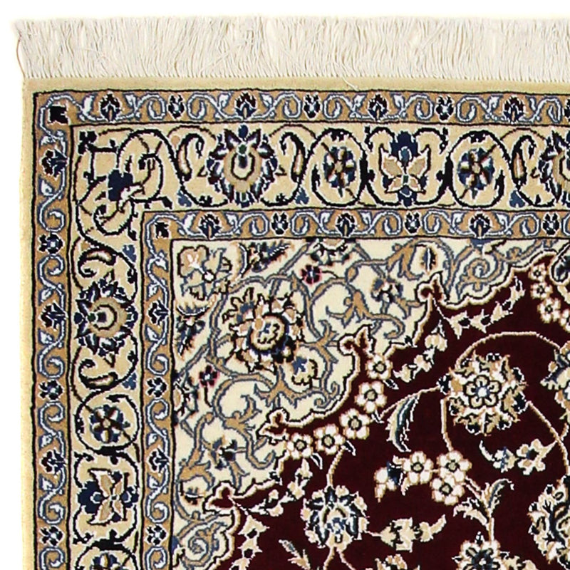 Perzisch tapijt - Nain - Koninklijk - 177 x 118 cm - donkerrood