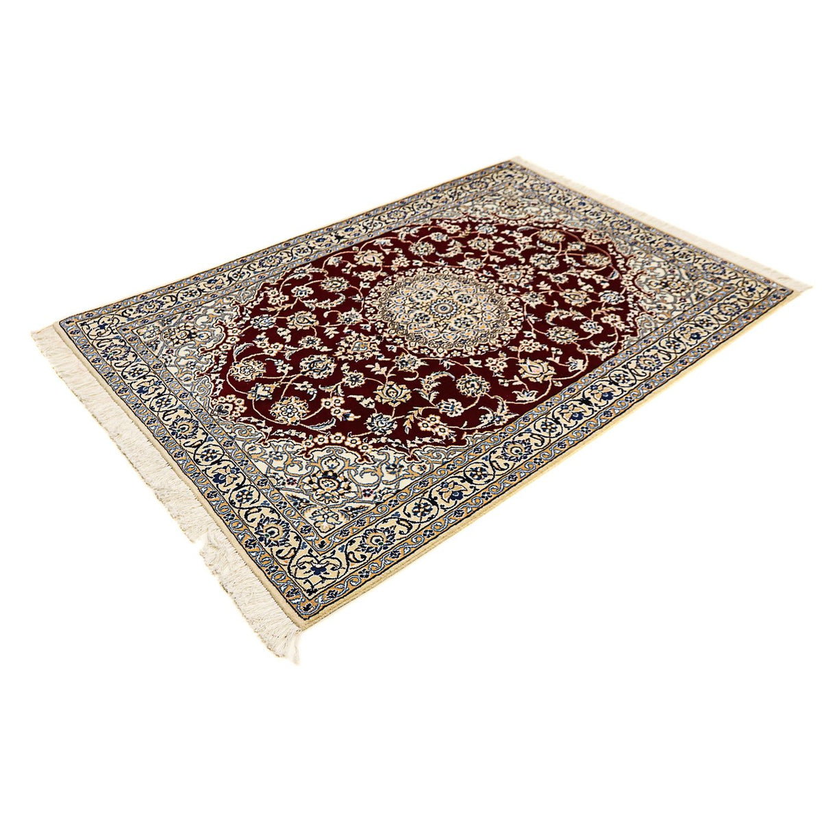 Perzisch tapijt - Nain - Koninklijk - 177 x 118 cm - donkerrood