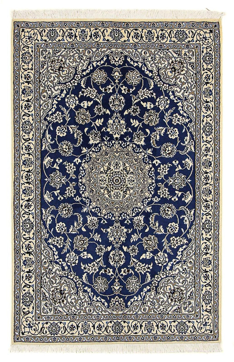 Perzisch tapijt - Nain - Koninklijk - 179 x 117 cm - donkerblauw