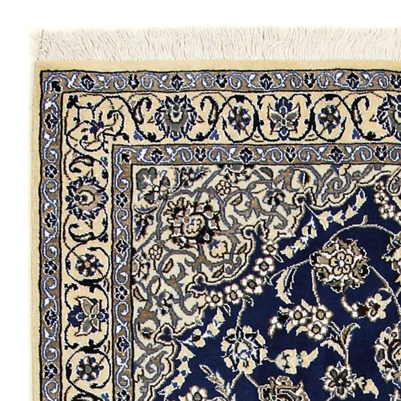 Perzisch tapijt - Nain - Koninklijk - 179 x 117 cm - donkerblauw