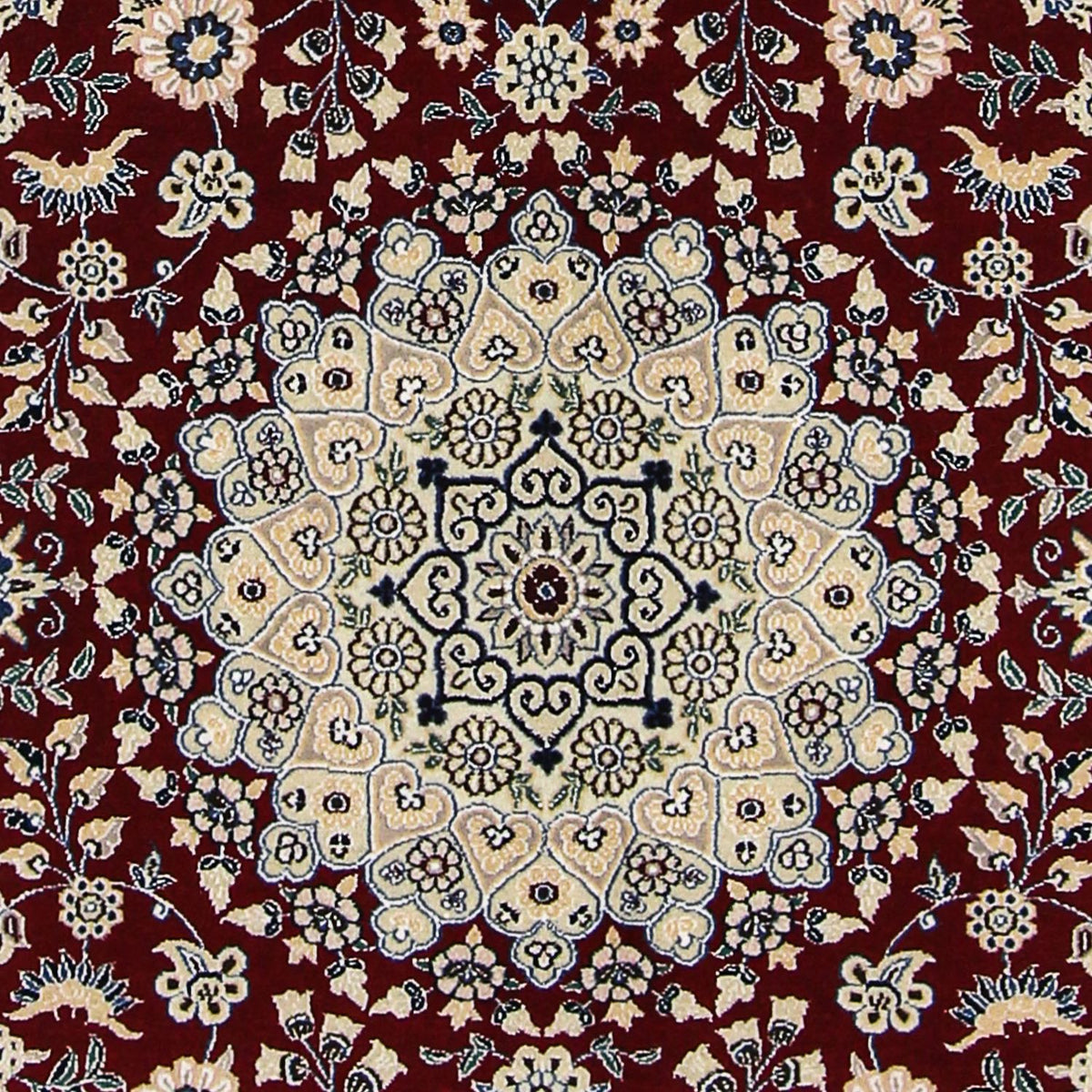 Perzisch tapijt - Nain - Koninklijk - 218 x 156 cm - donkerrood