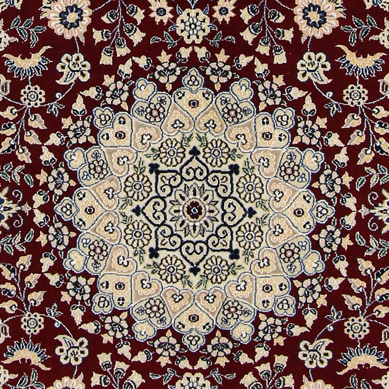 Perzisch tapijt - Nain - Koninklijk - 218 x 156 cm - donkerrood