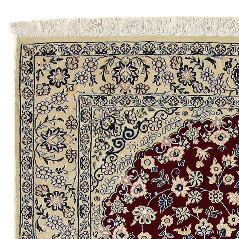 Perzisch tapijt - Nain - Koninklijk - 218 x 156 cm - donkerrood