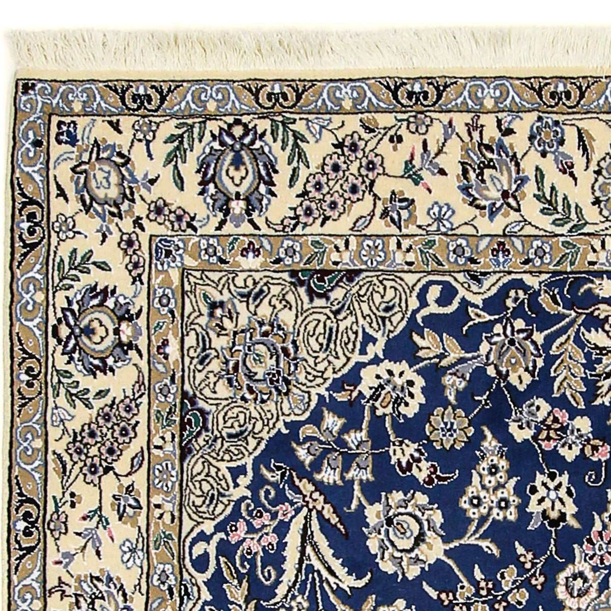 Perzisch tapijt - Nain - Koninklijk - 205 x 150 cm - donkerblauw