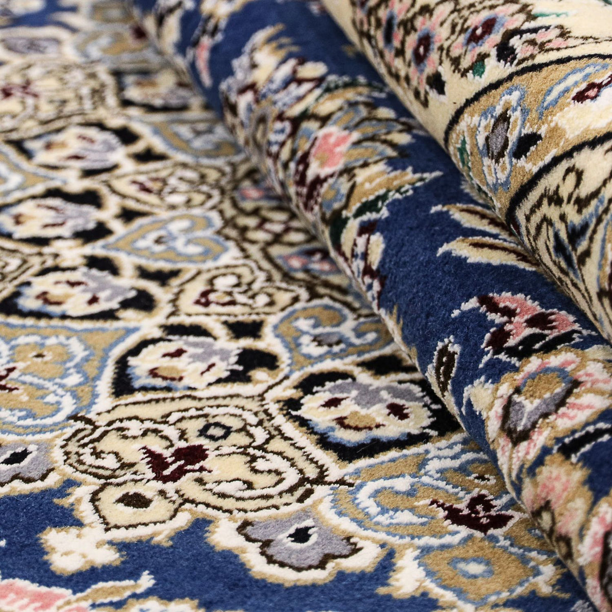 Perzisch tapijt - Nain - Koninklijk - 205 x 150 cm - donkerblauw