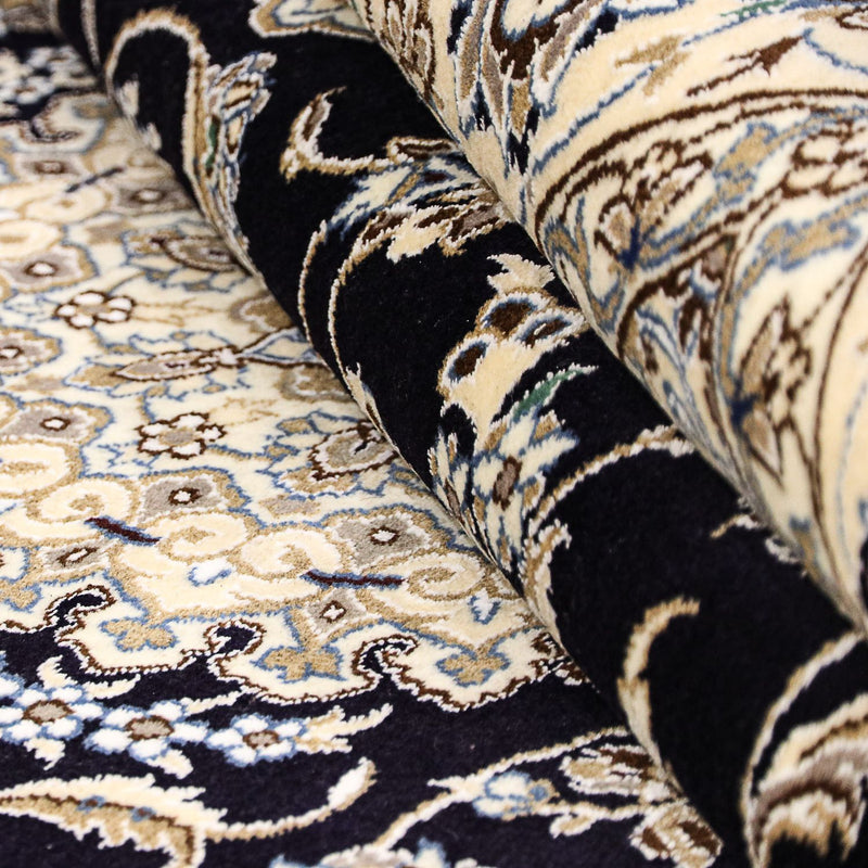 Perzisch tapijt - Nain - Koninklijk - 233 x 155 cm - donkerblauw