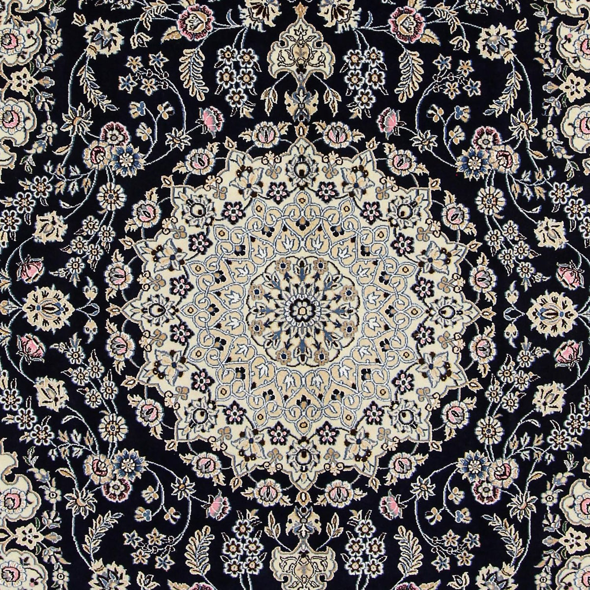 Perzisch tapijt - Nain - Koninklijk - 303 x 205 cm - donkerblauw