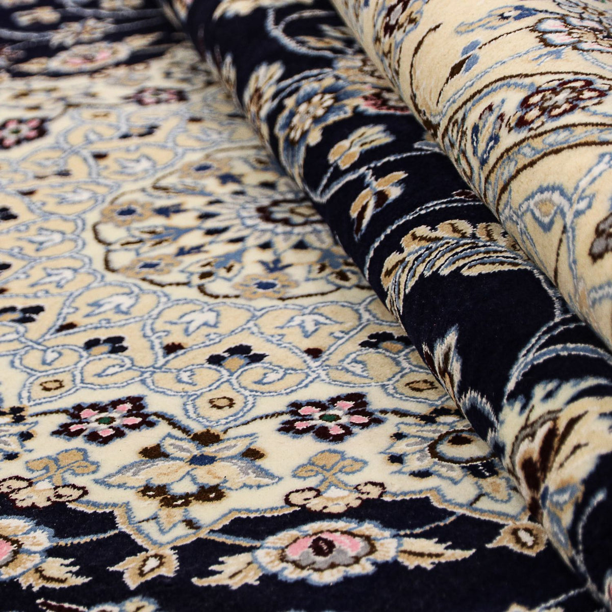 Perzisch tapijt - Nain - Koninklijk - 303 x 205 cm - donkerblauw