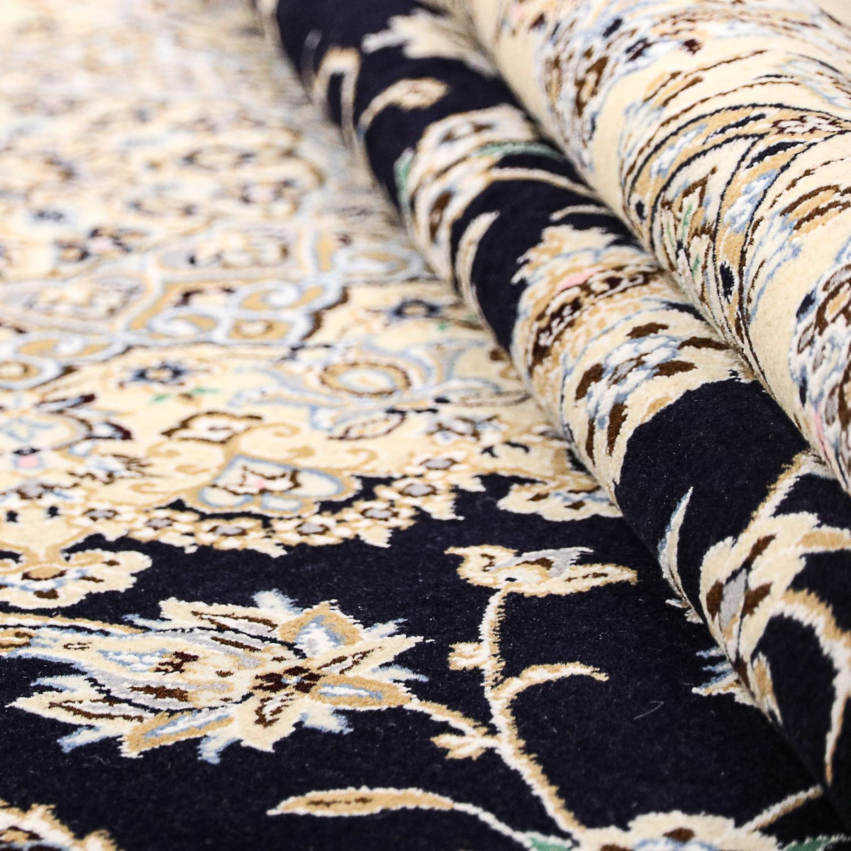 Perzisch tapijt - Nain - Koninklijk - 359 x 252 cm - donkerblauw