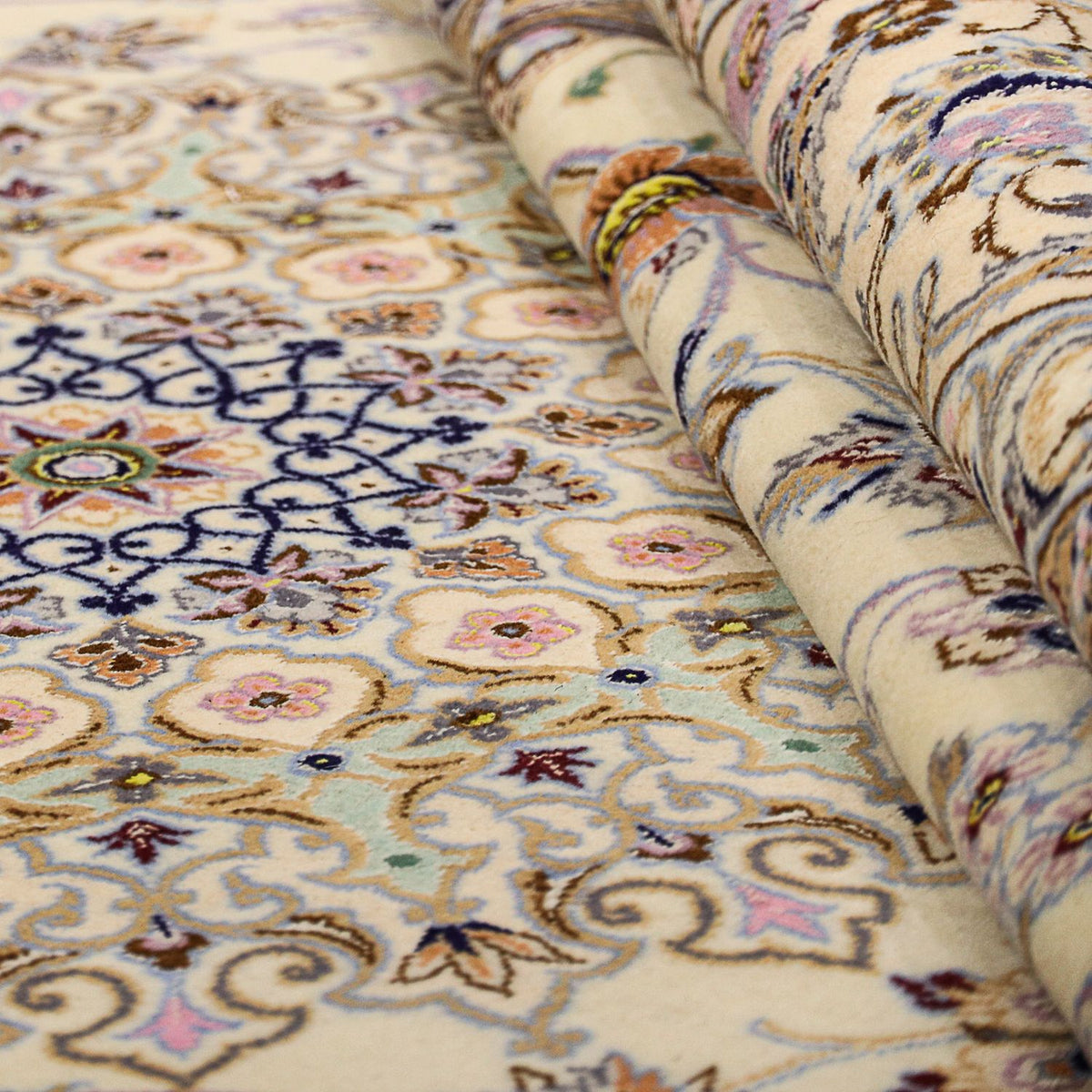 Perzisch tapijt - Nain - Koninklijk - 365 x 250 cm - beige