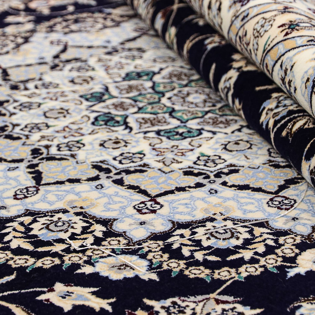 Perzisch tapijt - Nain - Premium - 358 x 254 cm - donkerblauw