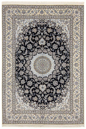 Perzisch tapijt - Nain - Koninklijk - 356 x 248 cm - donkerblauw